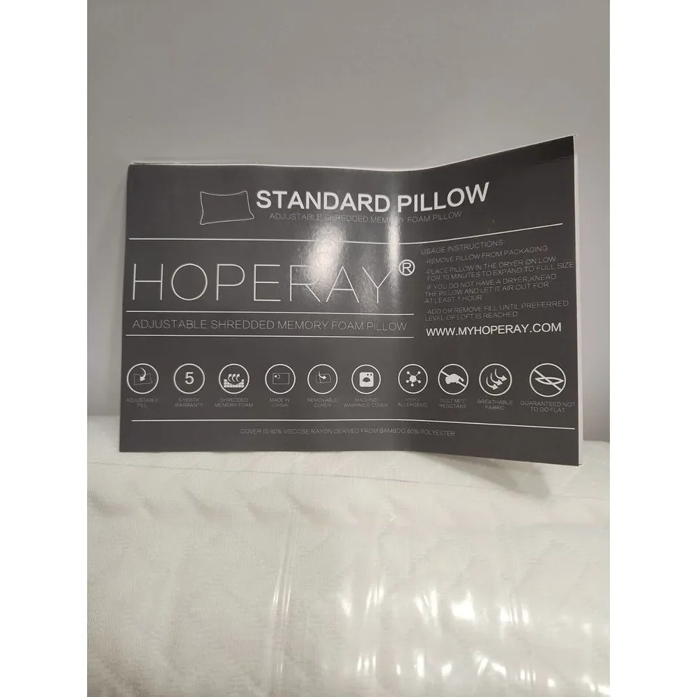 Sealed Hoperay Bed Neck Pillow for Sleeping‎ - Bedding Shredded Memory Foam Firm